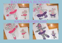 Bunny Ballerina Full Set Applique