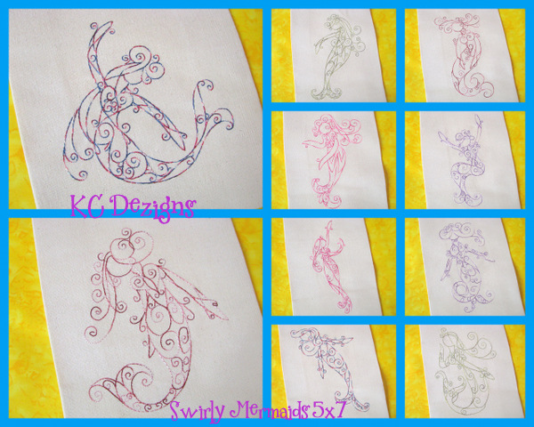 Curly Mermaids Embroidery Set