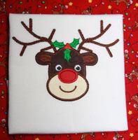 Cute Reindeer With Holly