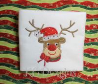 Cute Reindeer With Santa Hat
