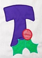 Christmas Holly T Applique