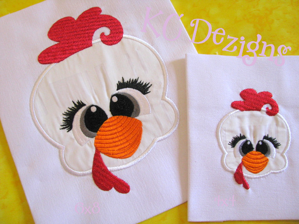 Cute Rooster Critter Applique