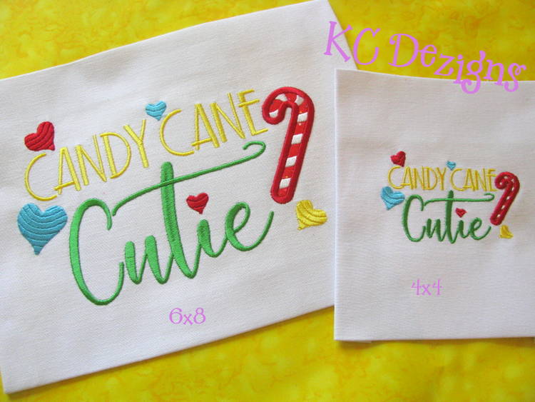 Candy Cane Cutie Embroidery