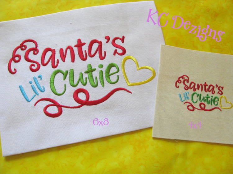 Santas Lil Cutie Embroidery