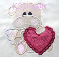 Hippo With Heart Applique