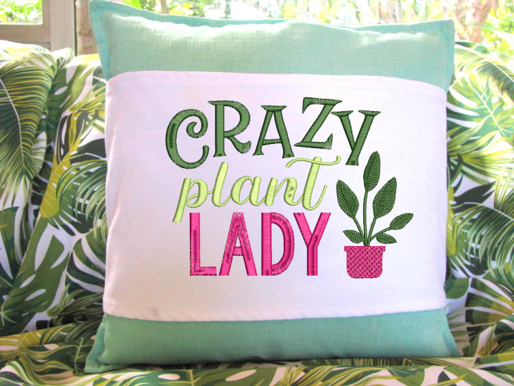 Crazy Plant Lady Embroidery