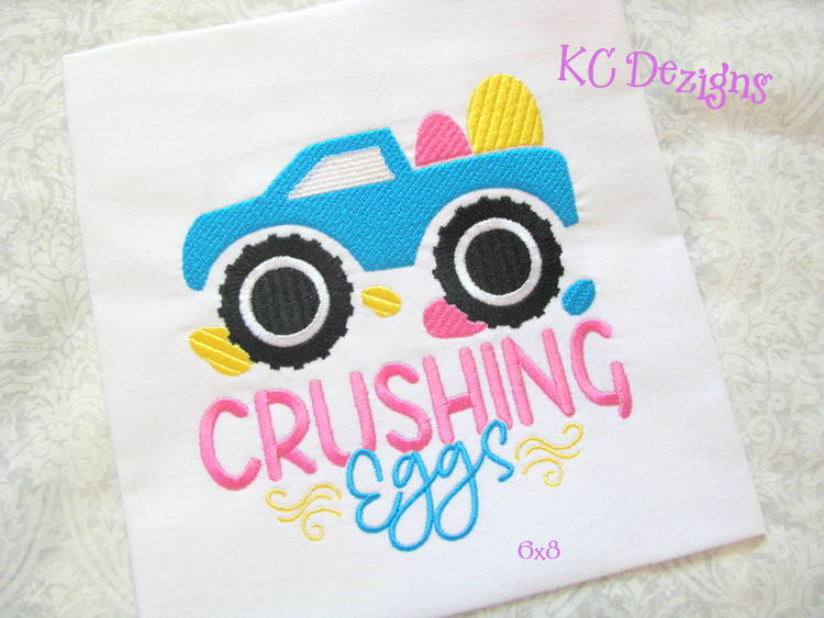 Crushing Eggs Easter Embroidery