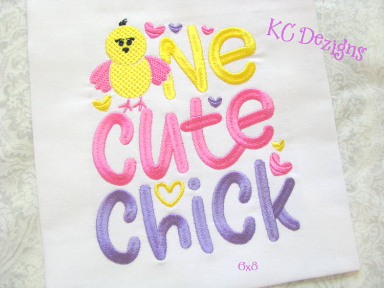 One Cute Chick Easter Embroidery