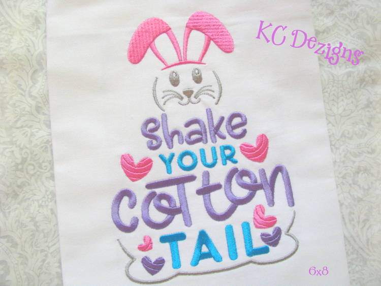 Shake Your Cotton Tail Easter Embroidery