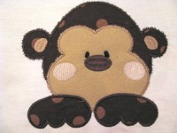 African Monkey Front Applique