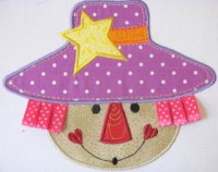 Fall Face With Ribbon Applique