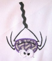 Hanging Halloween Spider Applique