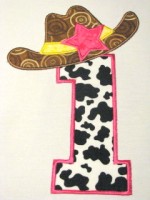 Cowgirl Hat Number 1 Applique