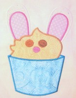 Bunny Cupcake Applique