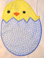 Easter Egg Chick Applique