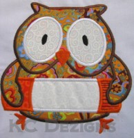 School Owl 01 Applique