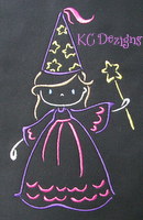 Outline Fairies 05 Embroidery Design