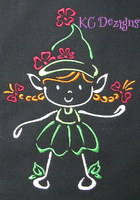 Outline Fairies 07 Embroidery Design