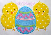 Easter Chicks With Egg Applique