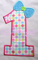 Bow Number 1 Applique