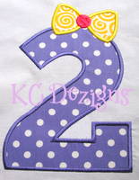 Bow Number 2 Applique