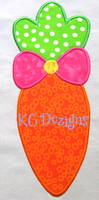 Easter Carrot With Bow Applique