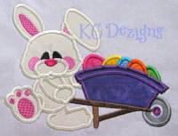 Easter Bunny With Cart Applique