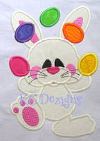 Easter Bunny With Egg Circle Applique