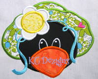 Summertime Crow With Hat Applique