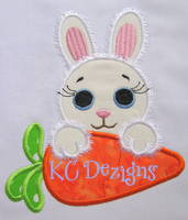 Baby Bunny With Carrot Applique
