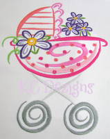 Outline Baby Buggy Embroidery