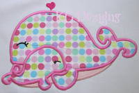 Mommy and Baby Whale Applique