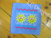 Faux Smocking Sun With Sunglasses