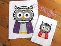 Halloween Owl With Cape Applique