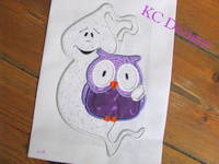 Ghost With Owl Applique