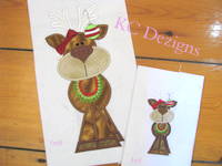 Christmas Reindeer With Bauble Applique