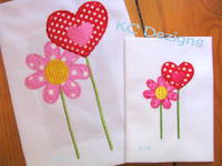 Fairy Flower and Heart Applique