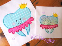 Tutu and Crown Tooth Applique
