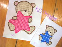 Baby Girl Bear With Star Applique