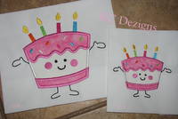 Birthday Cupcake Character Applique