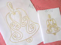 Outline Christmas Bell Embroidery