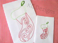Outline Christmas Stocking Embroidery