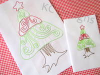 Outline Christmas Tree Embroidery