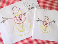 Outline Snowman Embroidery