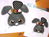 Christmas Critter Mouse With Top Hat Applique