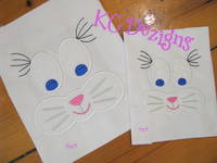Easter Bunny Mouth With Eyes Applique