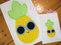 Pineapple With Round Sunglasses Applique