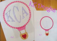 Monogram Air Balloon Embroidery