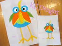 Googly Eyed Birds 01 Embroidery