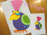 Googly Eyed Birds 06 Embroidery